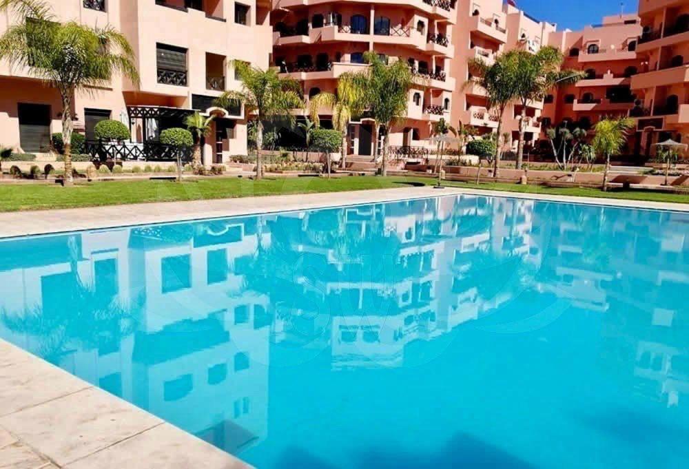 Un Moderne Chic Appartement Vue Sur Piscine Marraquexe Exterior foto